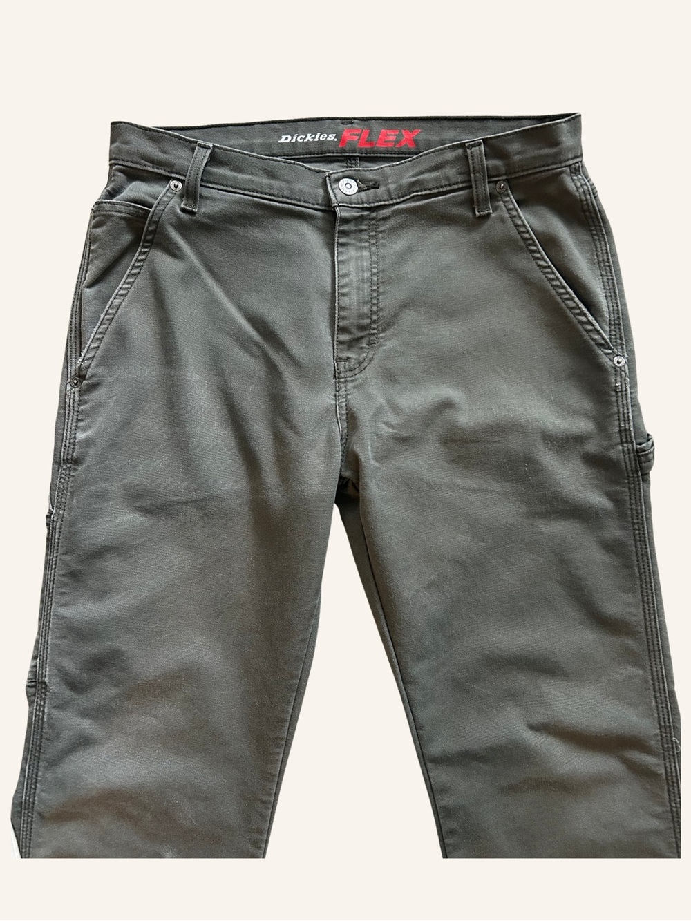 Dickies Flex Olive Green Cargo Pants Size 32 x 32 Regular Cotton 303 (Denver) - Picture 4 of 15